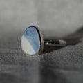 Two-Tone Sea Pottery Ring, Size Q/8.5 (UK/US)