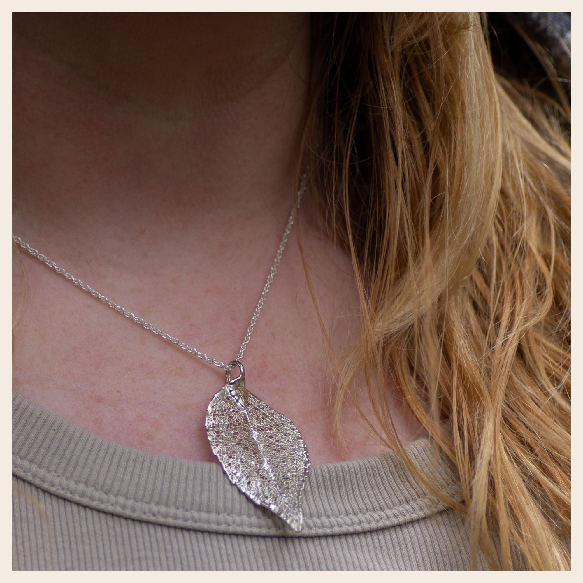 Woodland Leaf Necklace & Earring Set