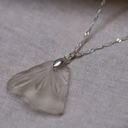 Crystal Sea Glass Sterling Silver Necklace