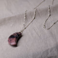 Rhodonite Crescent Moon Necklace