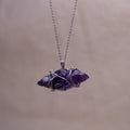 Raw Amethyst Wire Wrapped Necklace
