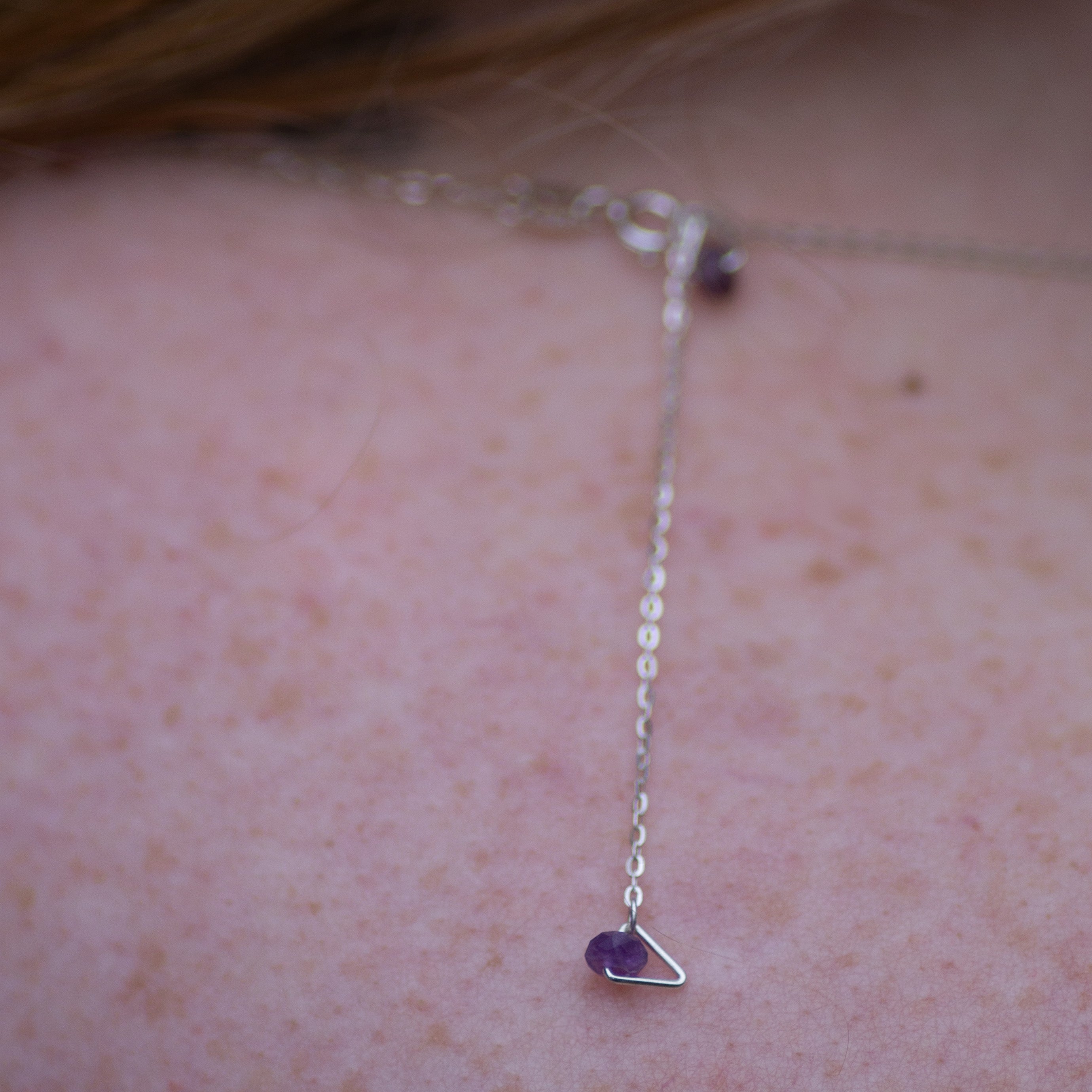 Raw Amethyst Wire Wrapped Necklace