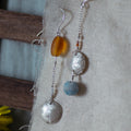 Frosted Bead Dangle Earrings