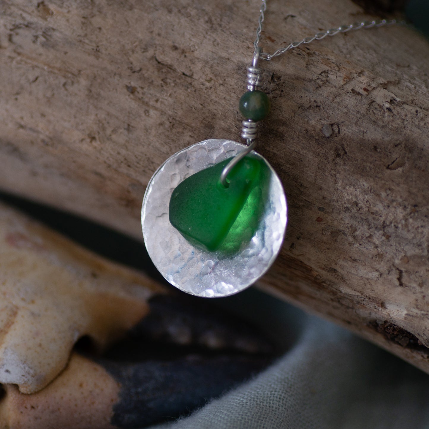 Emerald Tide Sea Glass Necklace