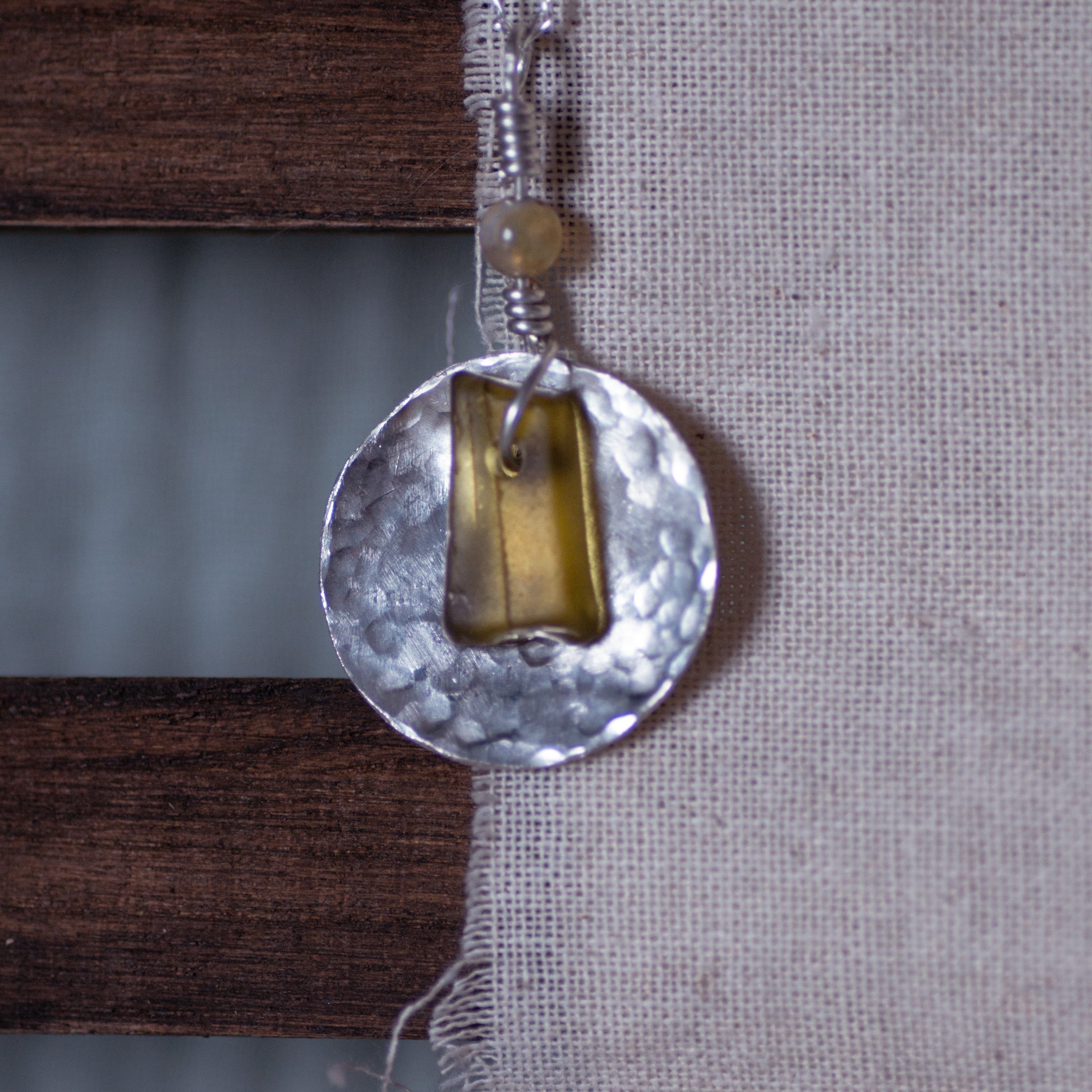 Golden Tide Sea Glass Necklace