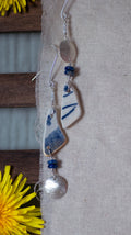 Sea Tumbled Pottery Dangle Earrings